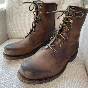 Frye Wayde Leather Combat Boots